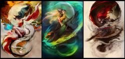 Ahri, Nami & Katarina by muju League of Legends Artwork HD Wallpaper lol Fan ArtFan Art Artwork
