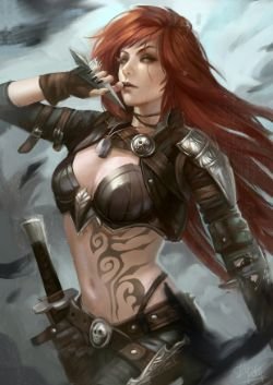 Katarina by Skyzocat HD Wallpaper Fan Art Artwork League of Legends lol
