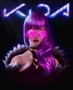 K/DA Evelynn by Shirazel HD Wallpaper Background Fan Art Artwork League of Legends lol