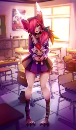 Academy Xayah by SupportArtsPaja HD Wallpaper Background Fan Art Artwork League of Legends lol