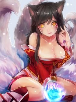 Ahri by まいぽう League of Legends Artwork Wallpaper lol Fan Art