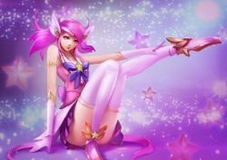 Star Guardian Lux by 風の行者 HD Wallpaper Fan Art Artwork League of Legends lol