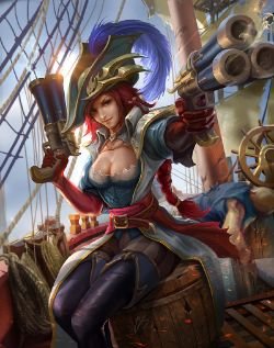 Captain Fortune by derrickSong HD Wallpaper Fan Art Artwork League of Legends lol