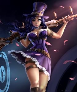 Caitlyn by Fliplb HD Wallpaper Background Fan Art Artwork League of Legends lol