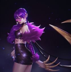 K/DA Evelynn by Jey Rain HD Wallpaper Background Fan Art Artwork League of Legends lol