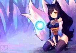 Ahri by murlovely League of Legends Artwork Wallpaper lol
