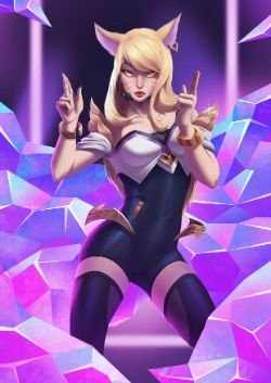 K/DA Ahri by zerorgb HD Wallpaper Background Fan Art Artwork League of Legends lol