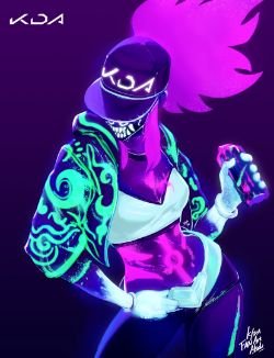 K/DA Akali by Suda. Yue HD Wallpaper Background Fan Art Artwork League of Legends lol
