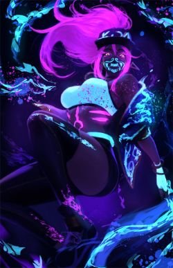 K/DA Akali by ZOMA HD Wallpaper Background Fan Art Artwork League of Legends lol