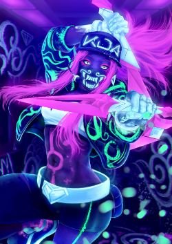 K/DA Akali by AlaisL HD Wallpaper Background Fan Art Artwork League of Legends lol