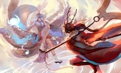 Blood Moon Akali Vs Ahri by sishenfan League of Legends Artwork Wallpaper lol