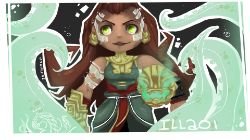 Chibi Illaoi by Sanafom HD Wallpaper Fan Art Artwork League of Legends lol