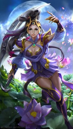 Lunar Goddess Diana by derrickSong HD Wallpaper Fan Art Artwork League of Legends lol
