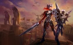 Iron Solari Leona Splash Art HD 4k Wallpaper Background Official Art Artwork League of Legends lol