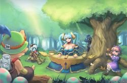 Sona, Teemo, Tristana, Annie & Veigar by DA君 HD Wallpaper Fan Art Artwork League of Legends lol