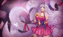 Heartseeker Ahri by SinfloraX HD Wallpaper Fan Art Artwork League of Legends lol