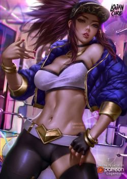 K/DA Akali by logancure HD Wallpaper Background Fan Art Artwork League of Legends lol