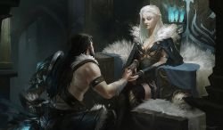 The Proposal - Ashe & Tryndamere by_skyzocat-d9kvml9 by Skyzocat HD Wallpaper Fan Art Artwork League of Legends lol