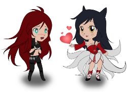 Chibi Ahri & Katarina by sunnyrays Thumbnail (2)