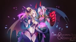 Dragon Sorceress Zyra & Demon Vi by Eggnivia (2) HD Wallpaper Fan Art Artwork League of Legends lol