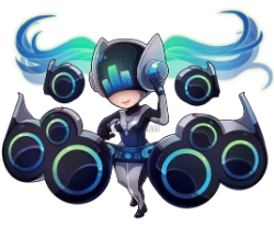 Chibi DJ Sona Kinetic by RinTheYordle HD Wallpaper Fan Art Artwork League of Legends lol (2)