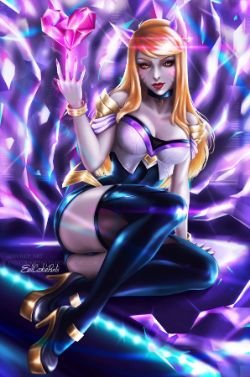 K/DA Ahri by EvilCookiePants HD Wallpaper Background Fan Art Artwork League of Legends lol