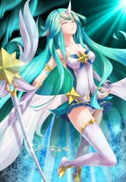 Star Guardian Soraka by xiaochentan HD Wallpaper Background Fan Art Artwork League of Legends lol