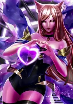K/DA Ahri by ナナ HD Wallpaper Background Fan Art Artwork League of Legends lol