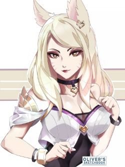 K/DA Ahri by Tranz-Am HD 4k Wallpaper Background Fan Art Artwork League of Legends lol