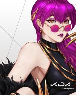 K/DA Evelynn by Fragments (2) HD Wallpaper Background Fan Art Artwork League of Legends lol