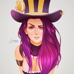 Caitlyn by simoneferriero HD Wallpaper Background Fan Art Artwork League of Legends lol