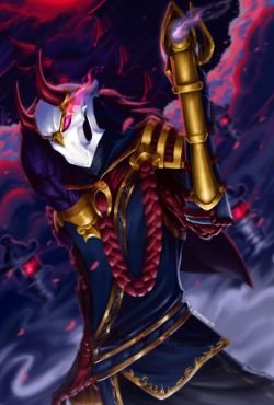 Blood Moon Jhin by Zinganza HD Wallpaper Background Fan Art Artwork League of Legends lol