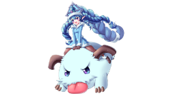 Winter Wonder Lulu & Poro by ranken HD Wallpaper Fan Art Artwork League of Legends lol