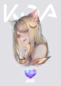 K/DA Ahri by TheCecile HD Wallpaper Background Fan Art Artwork League of Legends lol