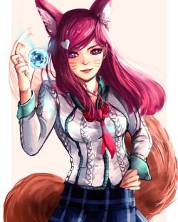 Academy Ahri by 無口男 League of Legends Artwork Wallpaper lol