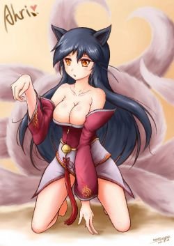Ahri by 奈瀨東城 League of Legends Fan Art Artwork Wallpaper lol