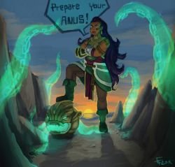 Illaoi by edwo HD Wallpaper Fan Art Artwork League of Legends lol