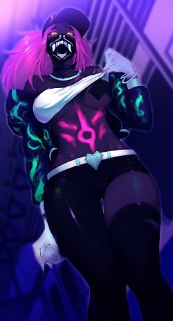 K/DA Akali by 악츄 HD 4k Wallpaper Background Fan Art Artwork League of Legends lol