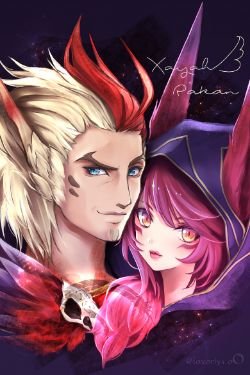Xayah & Rakan by いおりす HD Wallpaper Fan Art Artwork League of Legends lol