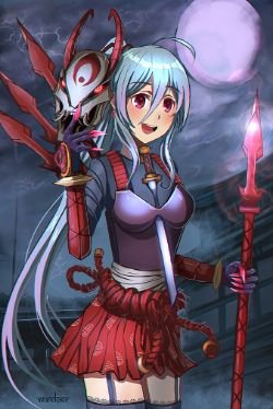 Blood Moon Kalista by Frown HD Wallpaper Fan Art Artwork League of Legends lol