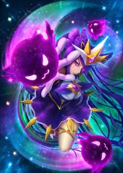 Star Guardian Syndra by Oldlim HD Wallpaper Background Fan Art Artwork League of Legends lol