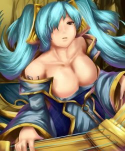 Sona by 馬克杯(Magukappu) HD Wallpaper Fan Art Artwork League of Legends lol