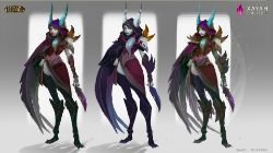 Xayah Concept Iterations by Daniel Orive HD Wallpaper Official Artwork League of Legends lol