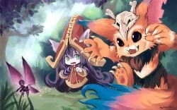 Gnar & Lulu by AmanoChio HD Wallpaper Fan Art Artwork League of Legends lol