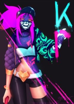 K/DA Akali by YerezaHeian HD Wallpaper Background Fan Art Artwork League of Legends lol