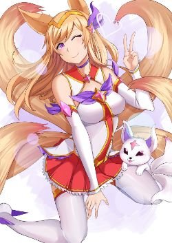 Star Guardian Ahri by Aori Sora HD Wallpaper Background Fan Art Artwork League of Legends lol