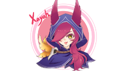 Xayah by めり HD Wallpaper Fan Art Artwork League of Legends lol