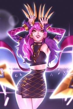 K/DA Evelynn by KIKI-ALIEN HD Wallpaper Background Fan Art Artwork League of Legends lol