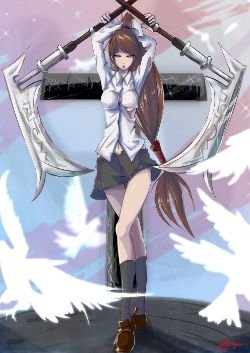 School Girl Akali by K.LovC. League of Legends Artwork Wallpaper lol