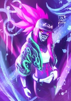 K/DA Akali by JavSama HD Wallpaper Background Fan Art Artwork League of Legends lol